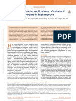 Efficacy and Complications of Cataract Surgery in High Myopia
