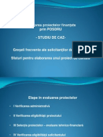 Studiu de Caz - Evaluarea Proiectelor Finantate Prin POSDRU