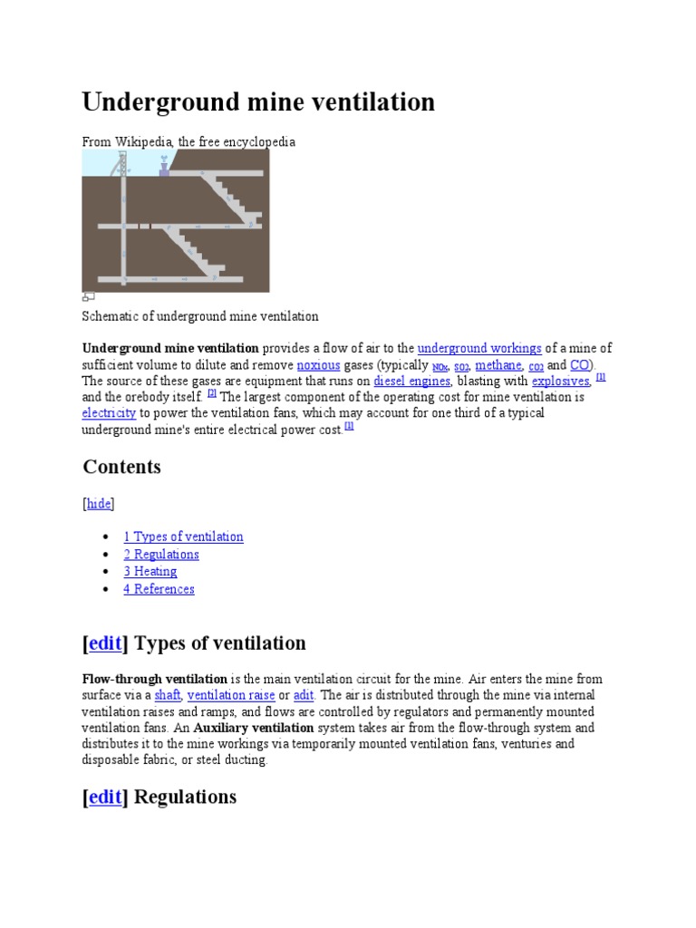 Underground Mine Ventilation Systems | PDF