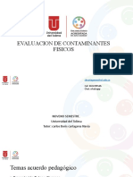 Evaluación contaminantes físicos