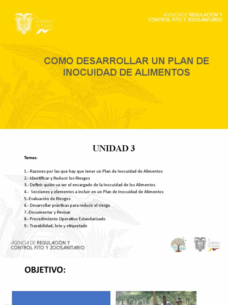 Plan de Inocuidad de Alimentos | PDF | Alimentos | Seguridad alimenticia