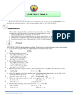 Math 10 QUARTER 2: Week 8: Competency