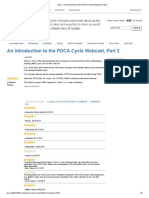 ASQ - An Introduction To The PDCA Cycle Webcast, Part 2