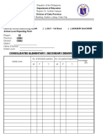 Form 2: Consolidated Elementary / Secondary Deworming Report