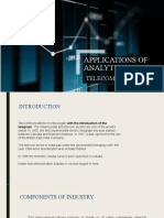 Applications of Analytics:: Telecom Industry