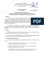 Labor Advisory No 09 20 Guidelines on the Implementation of Flexible Work Arrangements as Remedial Measure Due to the Ongoing Outbreak of Coronavirus Disease 2019 COVID 19 2