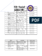 Bsed Social Studies 1b