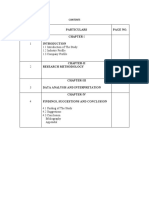 S.No Particulars Page No. Chapter-I: 1 1.1 Introduction of The Study 1.2 Industry Profile 1.3 Company Profile