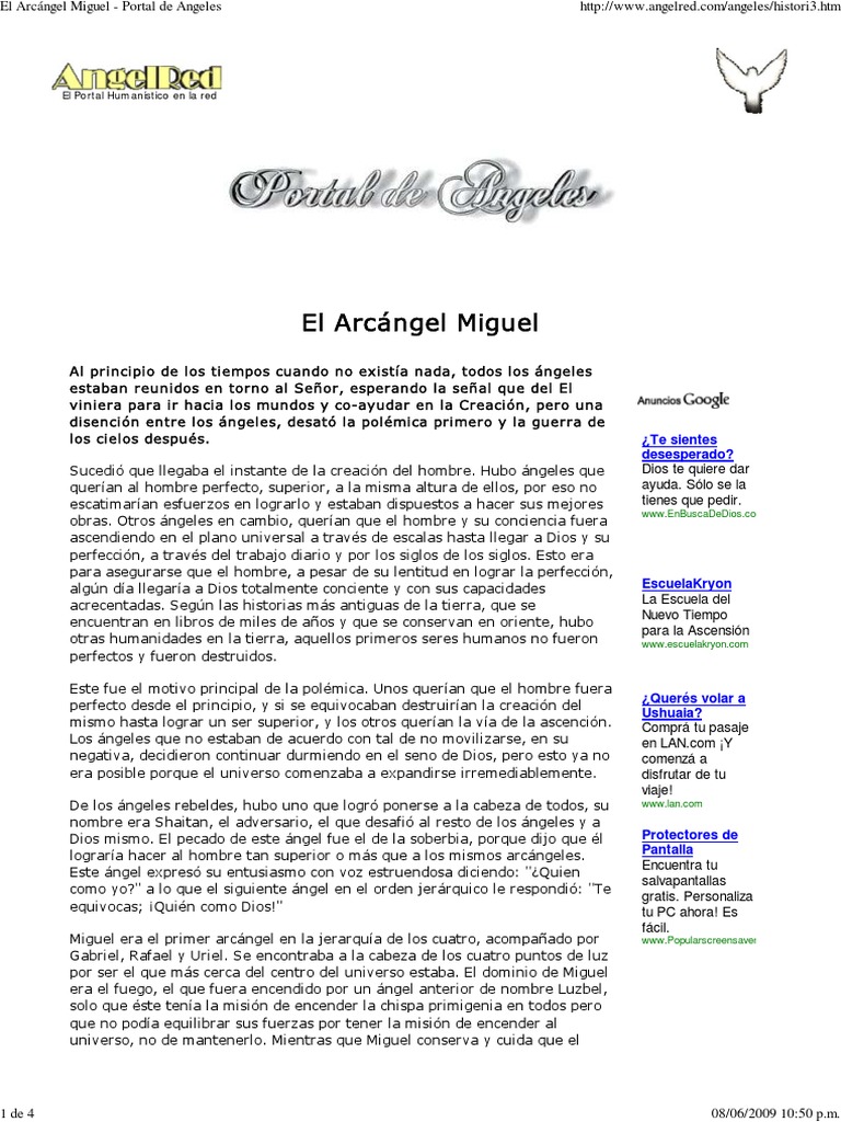 El Arcángel Miguel - Portal.. | PDF | Miguel (Arcángel) | Gabriel