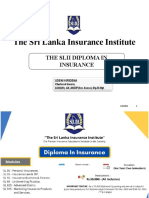 Induction To SLII Diploma in Insurance