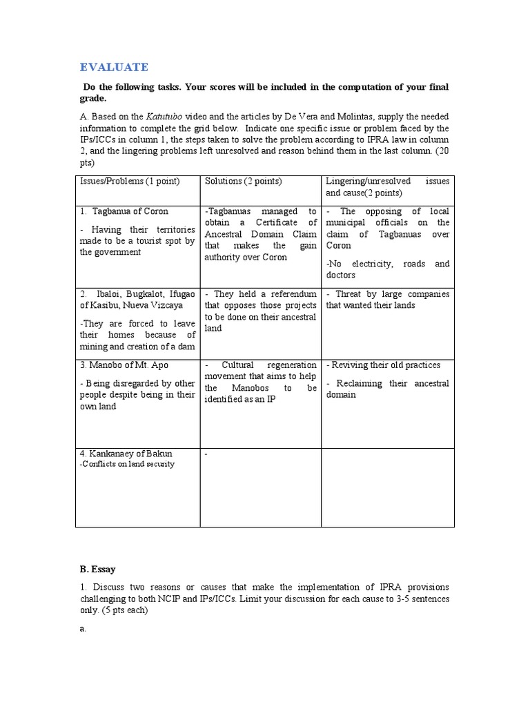 Gpic evaluate module 3 pdf