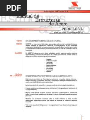 Manual de Diseño de Estructuras de Acero | PDF | Calidad