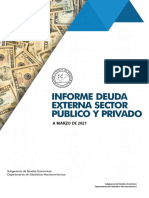 Informe de Deuda Externa Del Sector Público y Privado A Marzo 2021