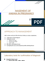 Management of Anemia in Pregnancy
