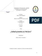 Ensayo - ¿Salud Gratuita en México