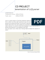CD Project: Topic: Implementation of LL (1) Parser