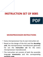 CH 3.3 - INSTRUCTION SET OF 8085