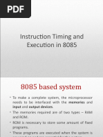 Instruction Timing and Execution in 8085