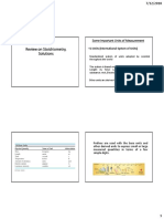 Review On Stoichiometry, Solutions: Some Important Units of Measurement