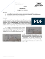 Projectile Motion: College of Engineering, Architecture and Technology