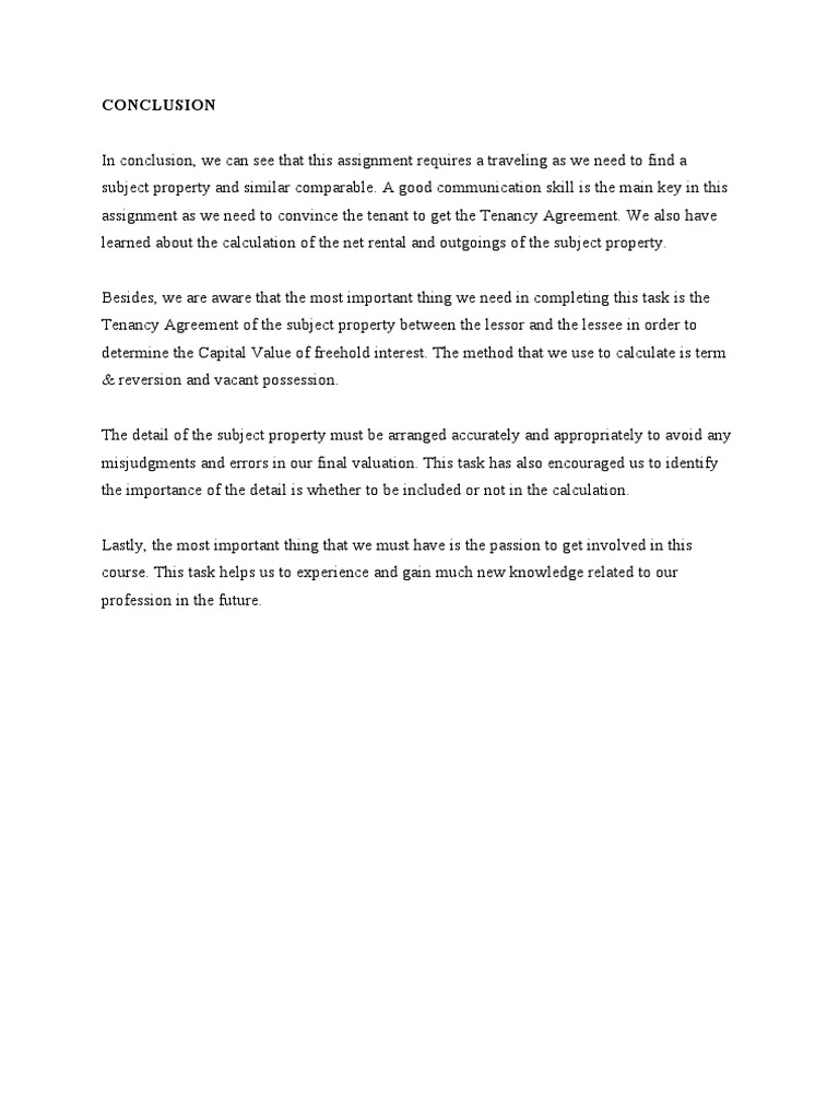 Key Insights on Tenancy Agreements and Valuation | PDF | Law