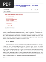 Solar Energy Thermal Systems: A Web Course By: in This Module 24, Lecture No. 35, Deals With