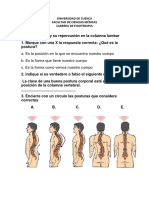 La Postura y Su Repercusión en La Columna Lumbar