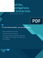 Inquiries, Investigations and Immersion: Click To Edit Master Title Style