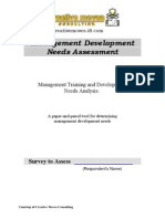 Management Development Needs Assessment: Survey To Assess