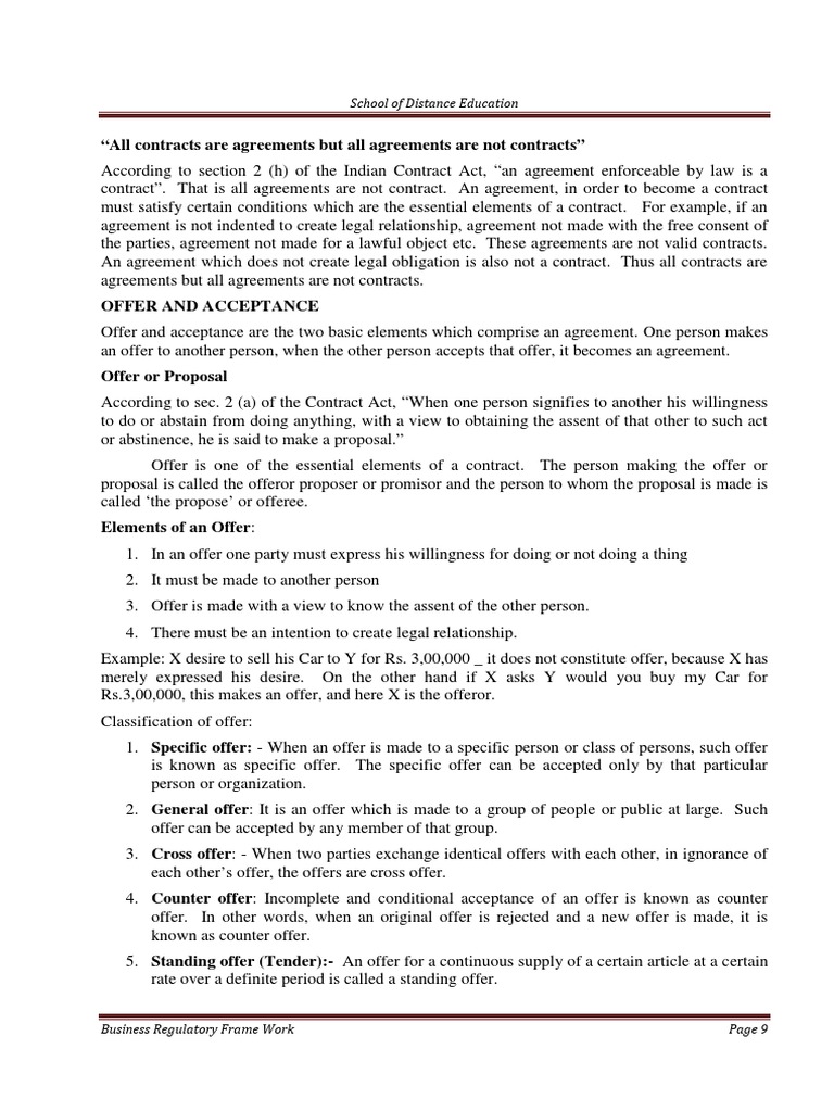 Understanding Contracts and Agreements | PDF | Offer And Acceptance ...