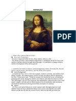 Monalisa: 1. What Is The Context of The Art Work? Fine Arts (Visual Arts) - Because It