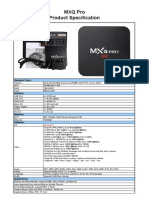 MXQ Pro Product Specification: Hardware Spec.