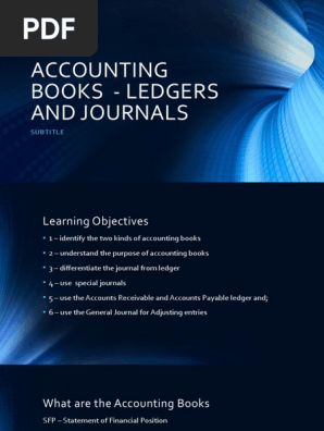 ACCOUNTING BOOKS  - LEDGERS AND JOURNALS