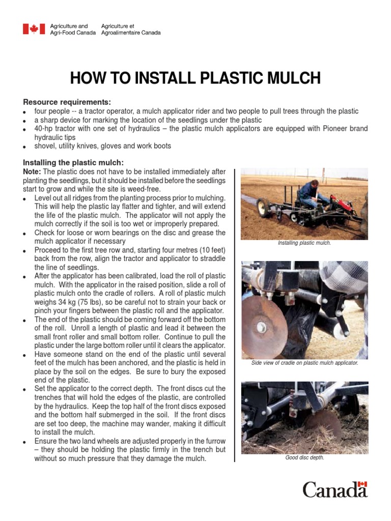 How To Install Plastic Mulch PDF Mulch
