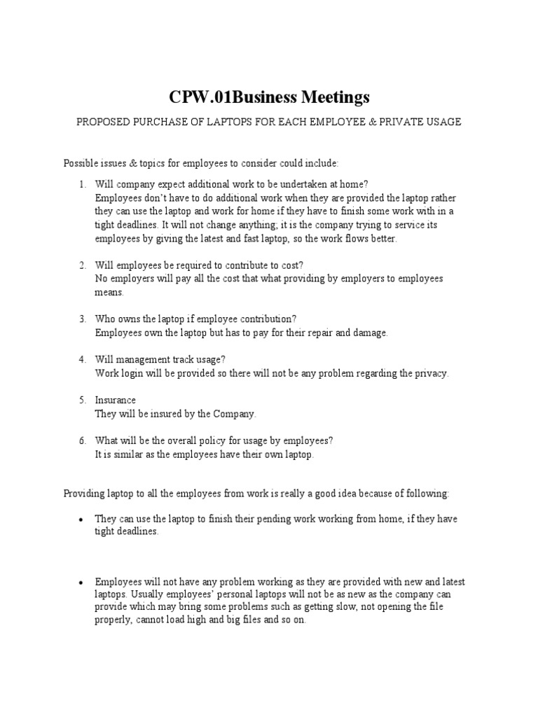 Topics + Issues - Purchase of PCs - Personal Use | PDF | Career & Growth