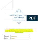 Assessment EAW 9.1 - Workplace Trust and Relationships