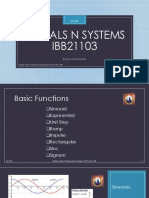 Signals N Systems IBB21103: Basic Functions