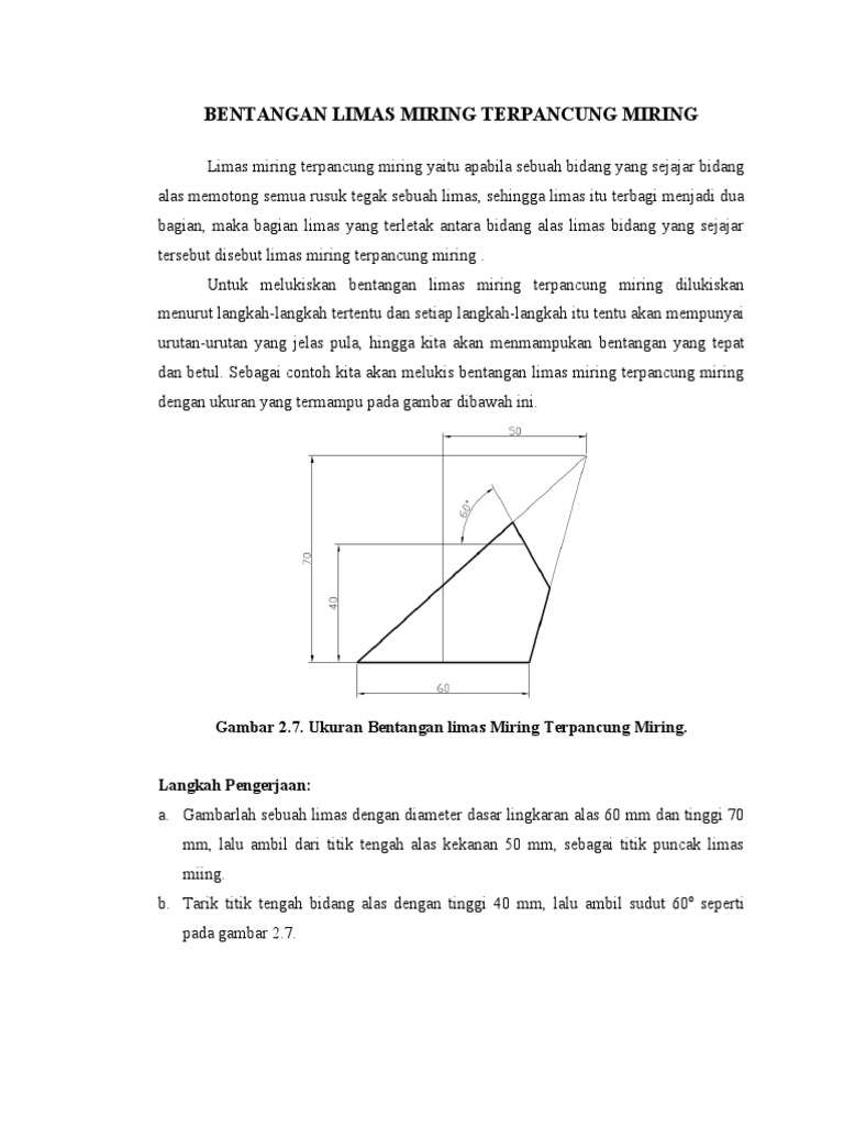 Bentangan Limas Miring Terpancung Miring | PDF
