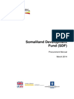 Somaliland Development Fund (SDF) : Procurement Manual March 2014