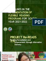 Guidelines in The For School YEAR 2021-2022: Implementation of Flexible Reading Programs