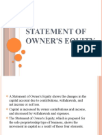 Statement of Owner's Equity