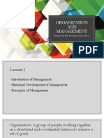 Organization and Management (Student)