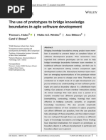 The Use of Prototypes To Bridge Knowledge Boundaries in Agile Software Development