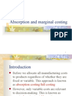 Absorption vs Marginal Costing