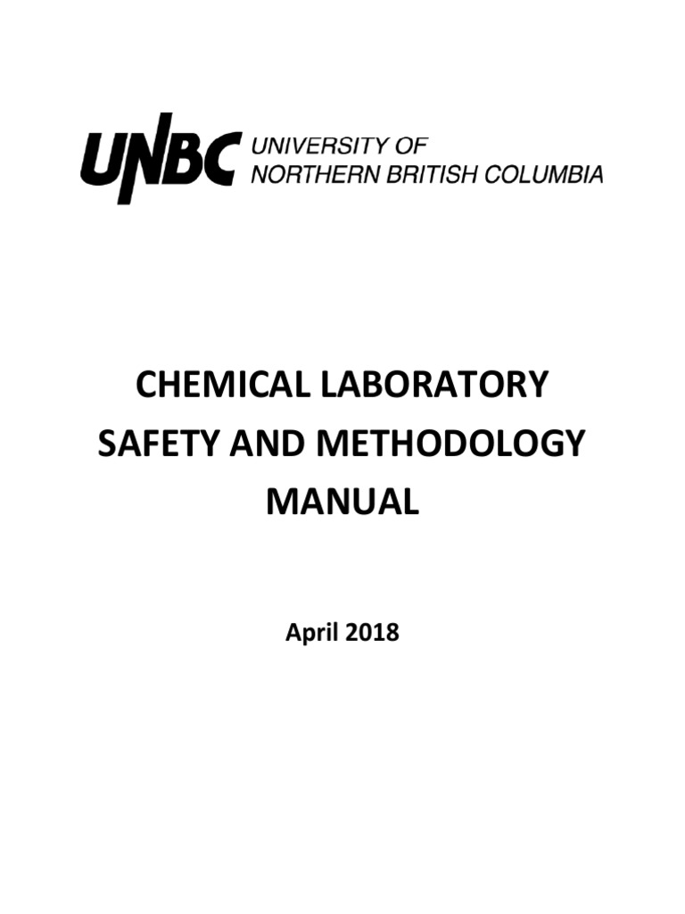 Chemical Safety and Methodology Manual 2018002 PDF Occupational