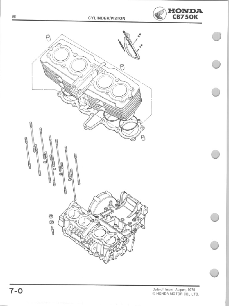 HONDA CB750 SERVICE MANUAL visual data 5