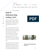 Kinh tế Indonesia tăng trưởng 3,69%