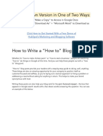 "How To" Blog Post Template