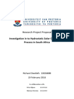 Research Project Proposal: Investigation in To Hydrostatic Solar Desalination Process in South Africa