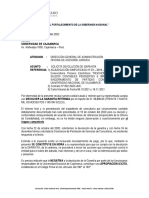 Carta a UNC-Devolcion de Garantía